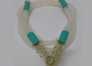 Circuito respiratório infantil com traqueias de silicone